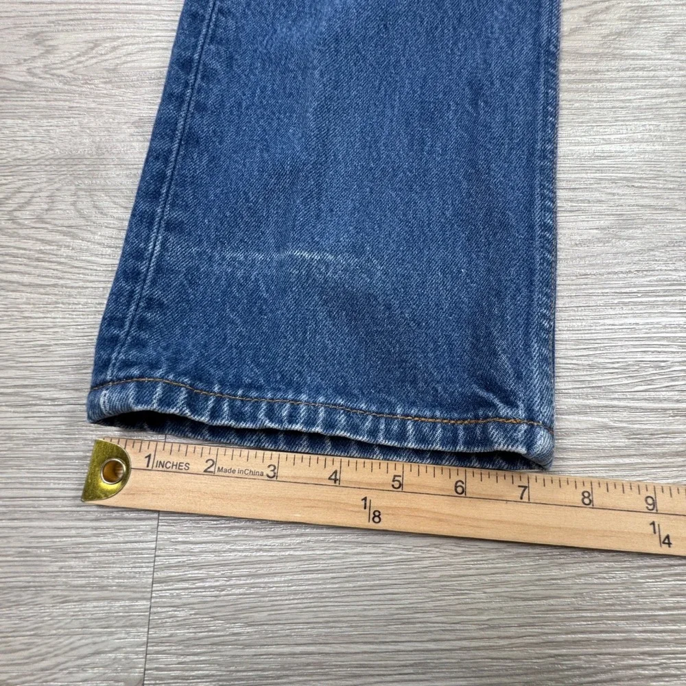 Levis Mens Jeans 501 Straight Leg Blue 32x34 Button Fly Denim Workwear